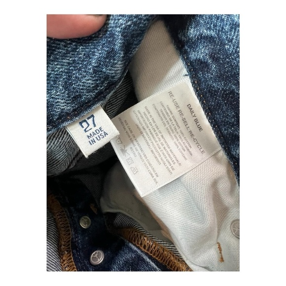 Daily Blue Hype Classic Cropped Jean in Tempest Japanese Rigid Denim Jeans NEW - Picture 10 of 14